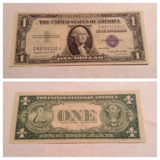 Vintage Uncirculated 1935 - G No Motto $1 Silver Certificate Washington Blue Unc photo