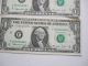 3 1974 $1 Dollars The Same Serial Number 2 Atlanta 1 Richmond Uncirculated Small Size Notes photo 3