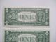 3 1974 $1 Dollars The Same Serial Number 2 Atlanta 1 Richmond Uncirculated Small Size Notes photo 5
