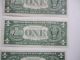 3 1974 $1 Dollars The Same Serial Number 2 Atlanta 1 Richmond Uncirculated Small Size Notes photo 6