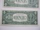 3 1974 $1 Dollars The Same Serial Number 2 Atlanta 1 Richmond Uncirculated Small Size Notes photo 7