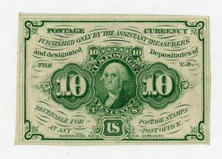 1st Issue Fr.  1242 10c United States Fractional Currency Note Au photo
