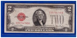 1928g $2 Dollar Bill Old Us Note Legal Tender Paper Money Currency Red Seal K - 7 photo