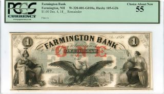 Farmington Bank - Hampsire $1 Remaider Bald Eagle Pcgs Choice About 55 photo