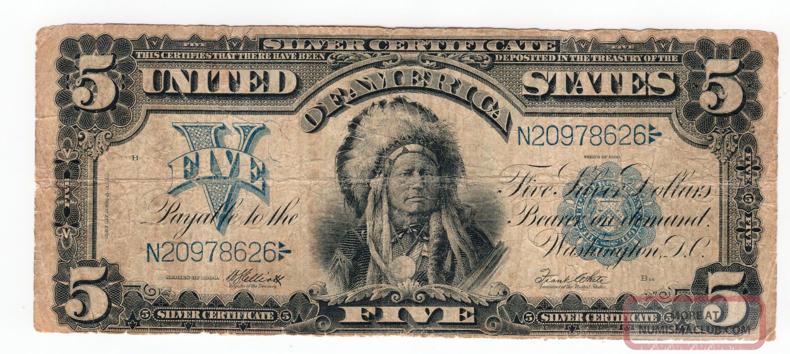 Fr.  280 1899 $5 Five Dollars 