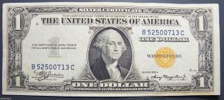 1935 A $1 North Africa Silver Certificate Yellow Seal Wwii World War Ii photo