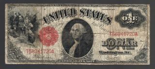 $1 Dollar Large 1917 Red Seal Horseblanket Old Paper Money Us Legal Tender Note photo