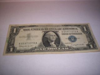 1957 One Dollar Silver Certificate Series B photo