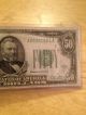 1928 A $50.  00 Us Redeemable In Gold Federal Reserve Note Chicago Illinois Small Size Notes photo 1