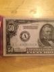 1928 A $50.  00 Us Redeemable In Gold Federal Reserve Note Chicago Illinois Small Size Notes photo 2