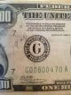 1928 A $100.  00 Us Redeemable In Gold Federal Reserve Note Chicago Illinois Small Size Notes photo 3