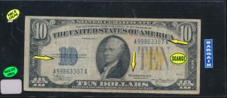 Series 1934 A Ten Dollar Silver Certificate 9248 photo