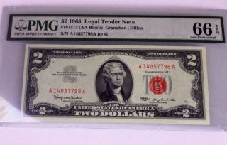 1963 Two Dollar Bill Red Seal photo