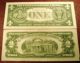 1953 Two Dollar Red Seal $2 Bill A 1953 $1.  00 Silver Certificate S/h Small Size Notes photo 1