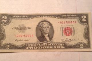 $2 1953 Red Seal Us Note Two Dollar photo