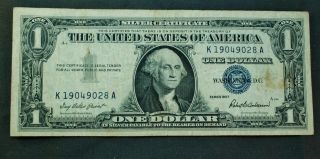 One Dollar Silver Certificate Series 1957 Blue Label photo