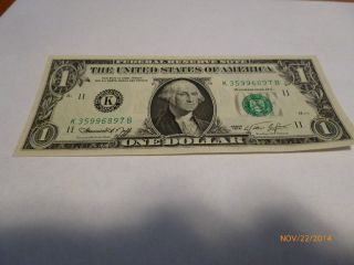 1974 One Dollar Bill 
