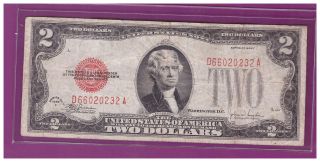 1928f $2 Dollar Bill Old Us Note Legal Tender Paper Money Currency Red Seal Lx47 photo