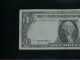 Usa $1 1995.  3rd Print Omitted Printed On Reverse Error Paper Money: US photo 4