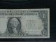 Usa $1 1995.  3rd Print Omitted Printed On Reverse Error Paper Money: US photo 5