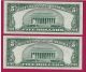 (2) 1953 B $5 Silver Certificates Small Size Notes photo 1
