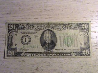 $20 Federal Reserve Note - Old Series 1934a Ztb686 photo