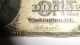 1917 Us Oversize $1 One Dollar Note Bill George Washington Circulated Large Size Notes photo 3