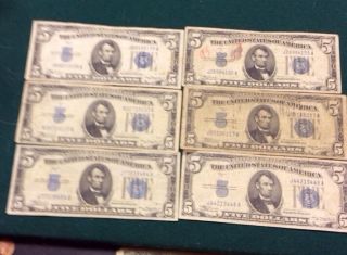 1934 - A 5 Silver Certificate You Are Buying 1 Of The Note Your See In The Picture photo