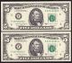 2 X Consecutive Frn 1988 - A Atlanta $5.  00 Dollar Bills Crisp Unc Small Size Notes photo 1