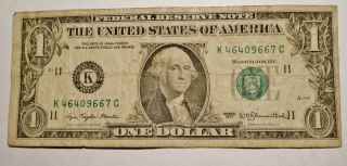 One Dollar Frn Us Series 1977 Wh Blumenthal - K/dallas,  Tx photo
