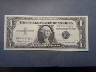 One Dollar Silver Certificate 1957 B photo