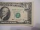 Old 1990 $10 Ten Yor Federal Reserve Note Bill B08432121f Come In Toploader Small Size Notes photo 3
