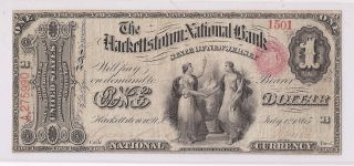 1865 $1 Hackettstown National Bank State Of Jersy Currency photo