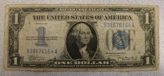 1934 $1 Us Silver Certificate - Funny Back photo