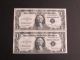 1935 D $1 Silver Certificate Narrow 4 Consecutive Ch Unc Small Size Notes photo 2
