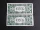 1935 D $1 Silver Certificate Narrow 4 Consecutive Ch Unc Small Size Notes photo 3