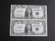 1935 D $1 Silver Certificate Narrow 4 Consecutive Ch Unc Small Size Notes photo 4