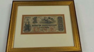 1855 $1 The Bank Of Fayetteville,  North Carolina Note - Civil War Era photo