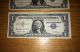 Four $1 One Dollar Silver Certificates Circulated/worn (1) 1935d,  (3) 1957 Small Size Notes photo 3