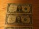 Four $1 One Dollar Silver Certificates Circulated/worn (1) 1935d,  (3) 1957 Small Size Notes photo 4