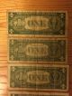 Four $1 One Dollar Silver Certificates Circulated/worn (1) 1935d,  (3) 1957 Small Size Notes photo 6