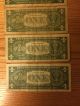 Four $1 One Dollar Silver Certificates Circulated/worn (1) 1935d,  (3) 1957 Small Size Notes photo 7