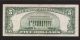 1934 - A Five Dollar $5 Silver Certificate North Africa Emergency Issue Note Small Size Notes photo 1