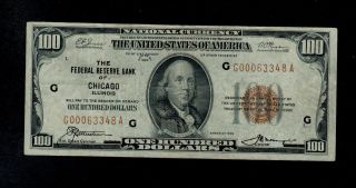 United States 100 Dollars 1929 Pick 399 Vf Banknote. photo