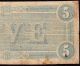 1864 $5 Dollar Bill Confederate States Currency Civil War Note Old Paper Money Paper Money: US photo 3