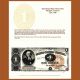 B196 Ipms 1995 Bep Souvenir Card $1 Treasury Note 1890 Face Stanton Paper Money: US photo 1