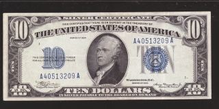 1934 - Ten Dollar $10 Silver Certificate Average Circulated Usa photo
