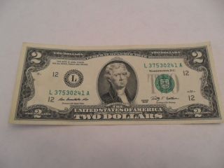 2009 Two Dollar $2 Bill Sds photo
