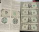 Uncut Sheet Of 4 1988 - A Federal Reserve Bank Of Dallas Texas Small Size Notes photo 3