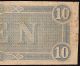 1864 $10 Dollar Bill Confederate Currency Csa Note Civil War Paper Money 46664 Paper Money: US photo 7